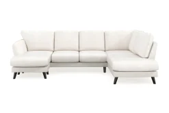 Trend Lyx 4-sits Vänstervänd U-formad Soffa med Divan och Schäslong i Bouclé