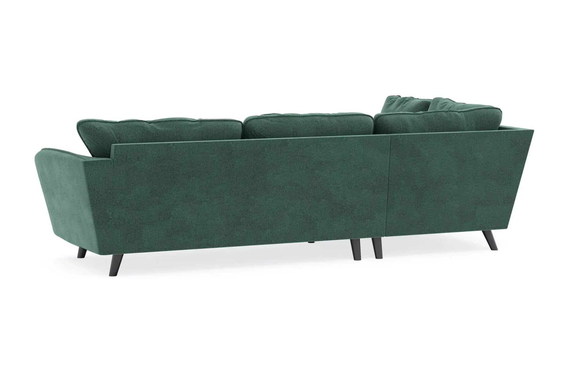 Trend Lyx 4-sits Vänstervänd L-formad Schäslongsoffa i Sammet