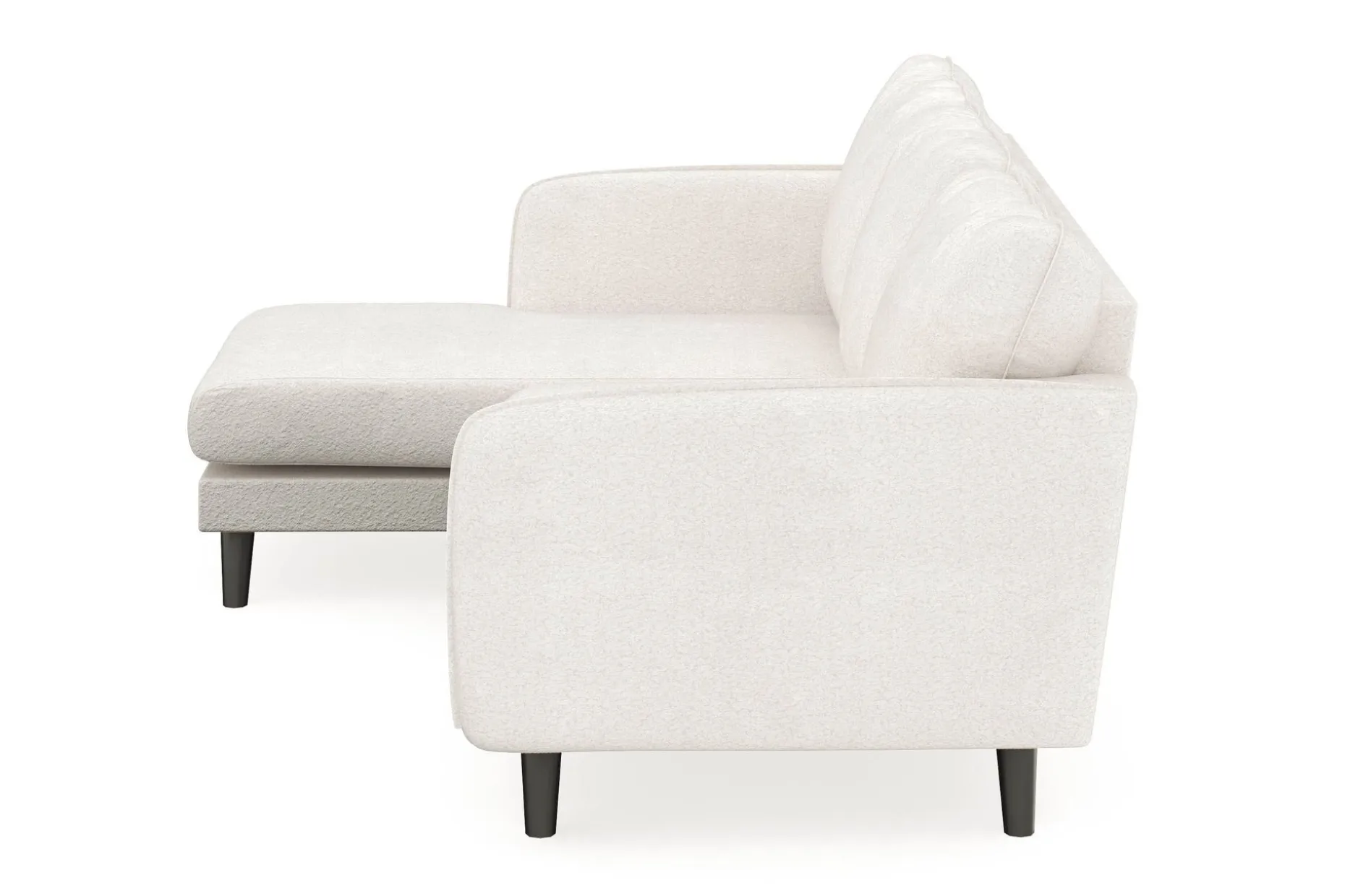 Trend Lyx 3-sits Vänstervänd L-formad Divansoffa i Bouclé