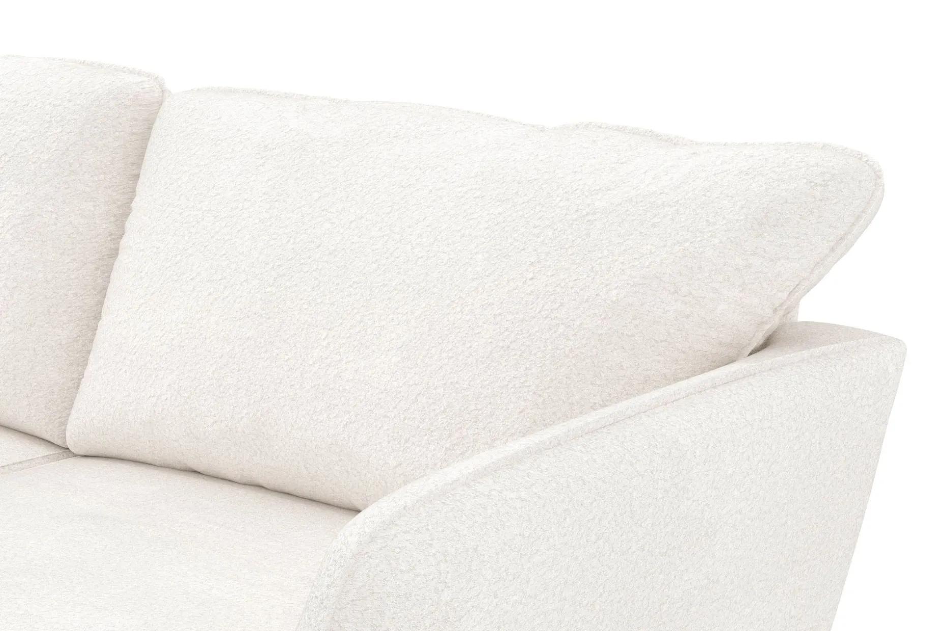 Trend Lyx 3-sits Vänstervänd L-formad Divansoffa i Bouclé