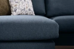 Trend 4-sits Högervänd L-formad Schäslongsoffa i Tyg