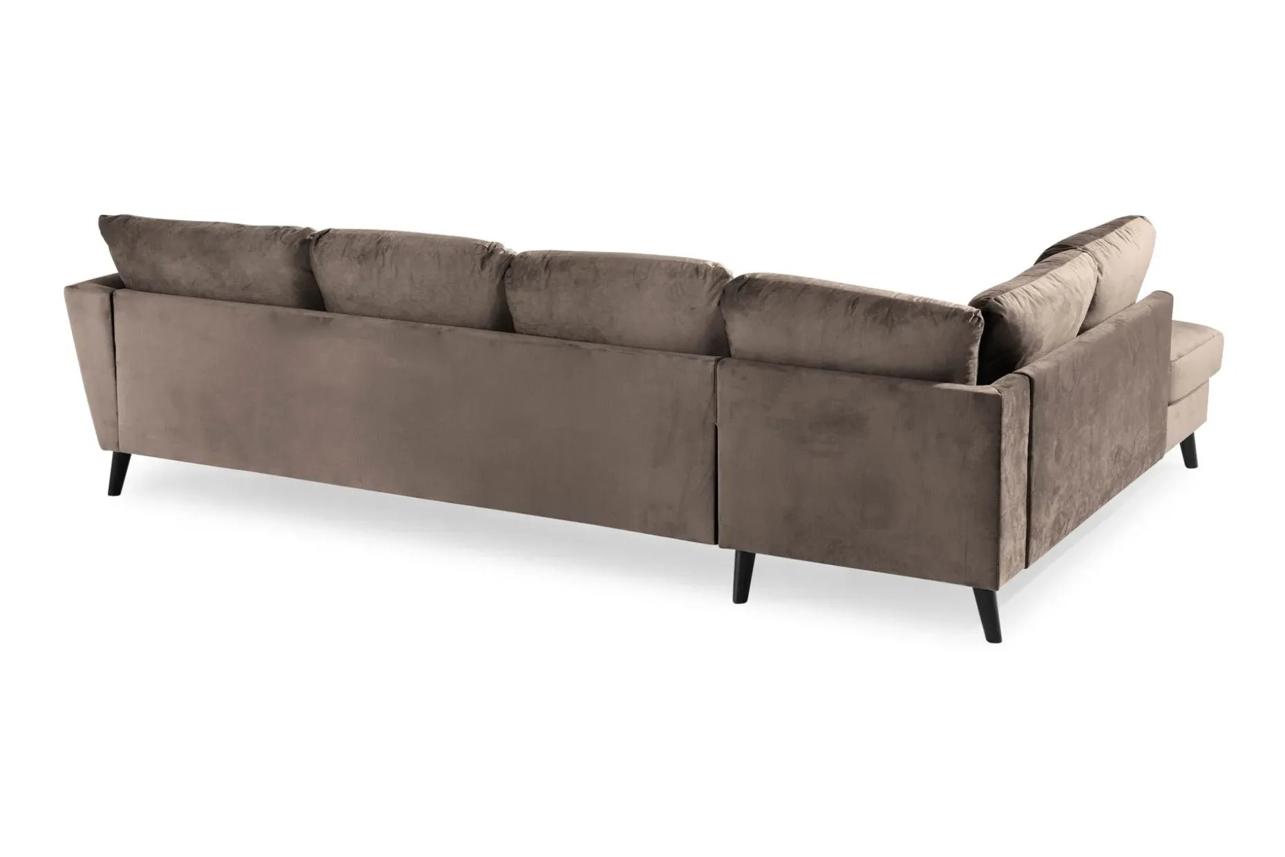 Trend 4-sits Vänstervänd U-formad Soffa med Divan och Schäslong i Sammet