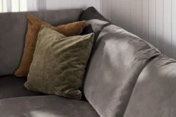Trend 4-sits Vänstervänd U-formad Soffa med Divan och Schäslong i Sammet
