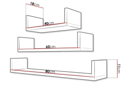 Triorana Vägghylla 80 cm