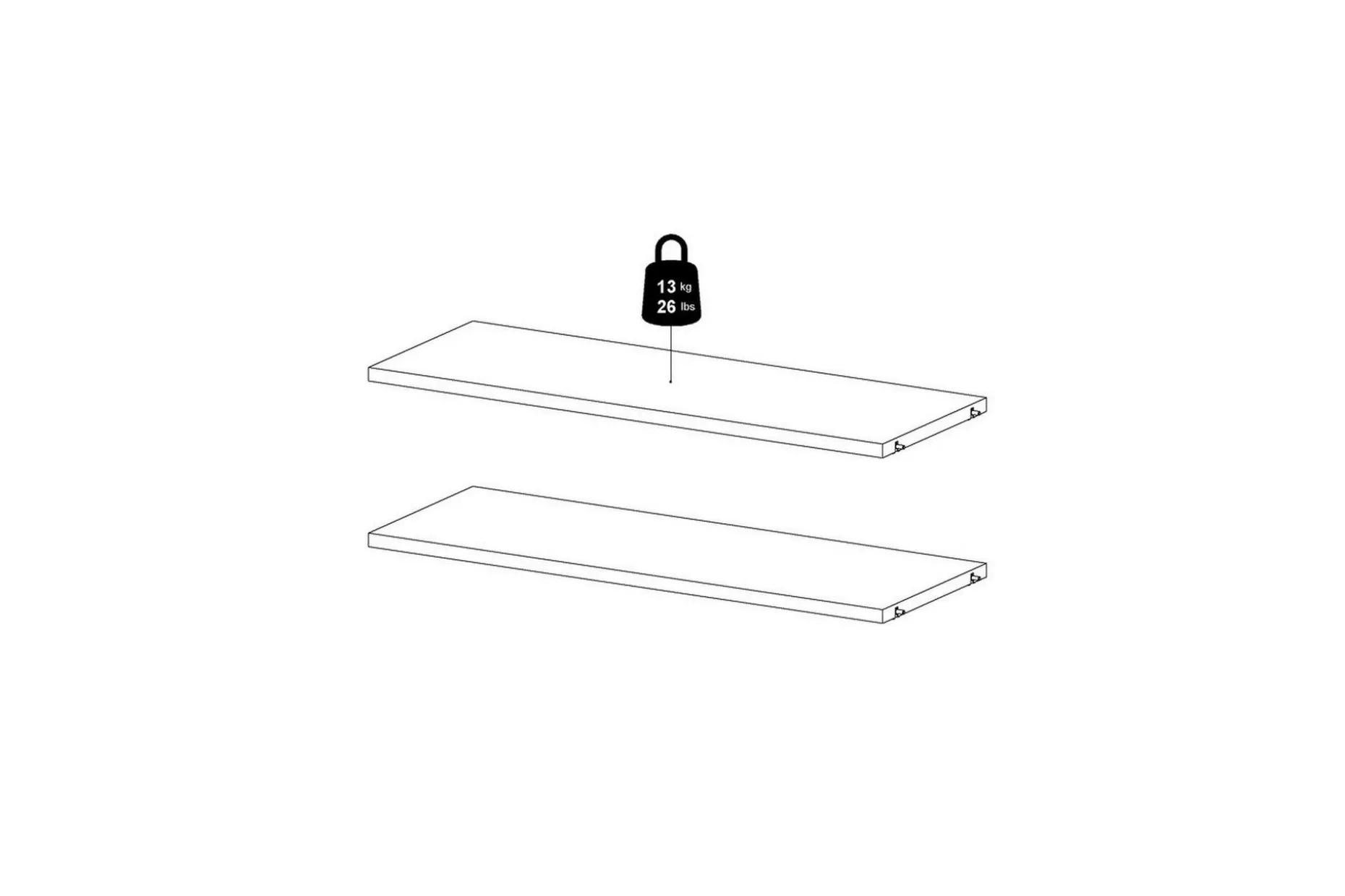 Trysil Hyllplan 75,4x26,45 cm