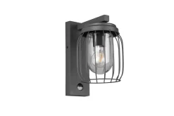 Tuela Vägglampa E27 antracit rörelsessensor