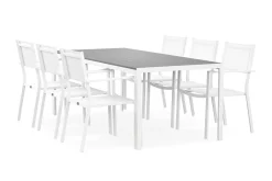 Tunis Matgrupp Utomhus 205x90 cm + 6 Tunis Stapelstol