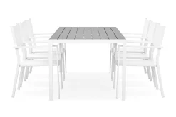 Tunis Matgrupp Utomhus 205x90 cm + 6 Tunis Stapelstol