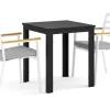 Tunis utomhus caféset 70x70 cm med 2 Oliver karmstolar
