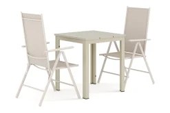 Tunis utomhus caféset 70x70 cm med 2 Maggie positionsstolar