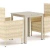 Tunis utomhus caféset 70x70 cm med 2 Thor utefåtöljer