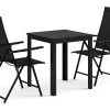 Tunis utomhus caféset 70x70 cm med 2 Sanna positionsstolar