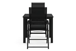 Tunis utomhus caféset 70x70 cm med 2 Sanna positionsstolar