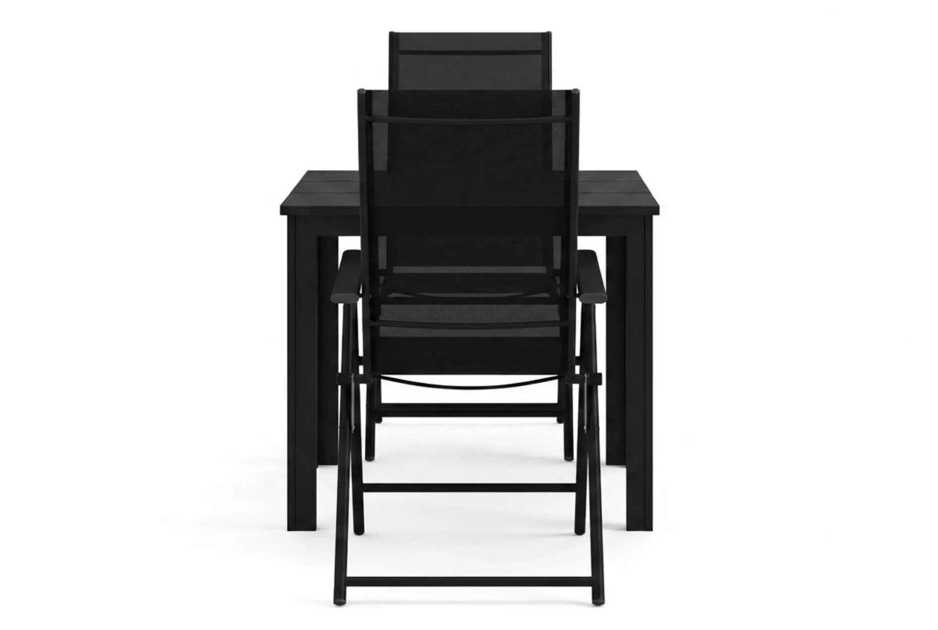 Tunis utomhus caféset 70x70 cm med 2 Sanna positionsstolar