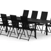 Tunis utomhus matgrupp förlängningsbart 205/305x90 cm med 8 Sanna positionsstolar
