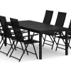 Tunis utomhus matgrupp förlängningsbart 205/305x90 cm med 6 Sanna positionsstolar