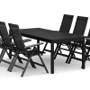 Tunis utomhus matgrupp förlängningsbart 205/305x90 cm med 6 Monaco Light positionsstolar