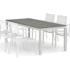 Tunis utomhus matgrupp förlängningsbart 205/305x90 cm med 6 Tunis stapelstolar