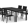 Tunis utomhus matgrupp 205x90 cm med 6 Tunis stapelstolar