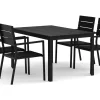 Tunis utomhus matgrupp 140x90 cm med 4 Tunis stapelstolar