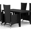 Tunis utomhus matgrupp 140x90 cm med 4 Jenny matstolar