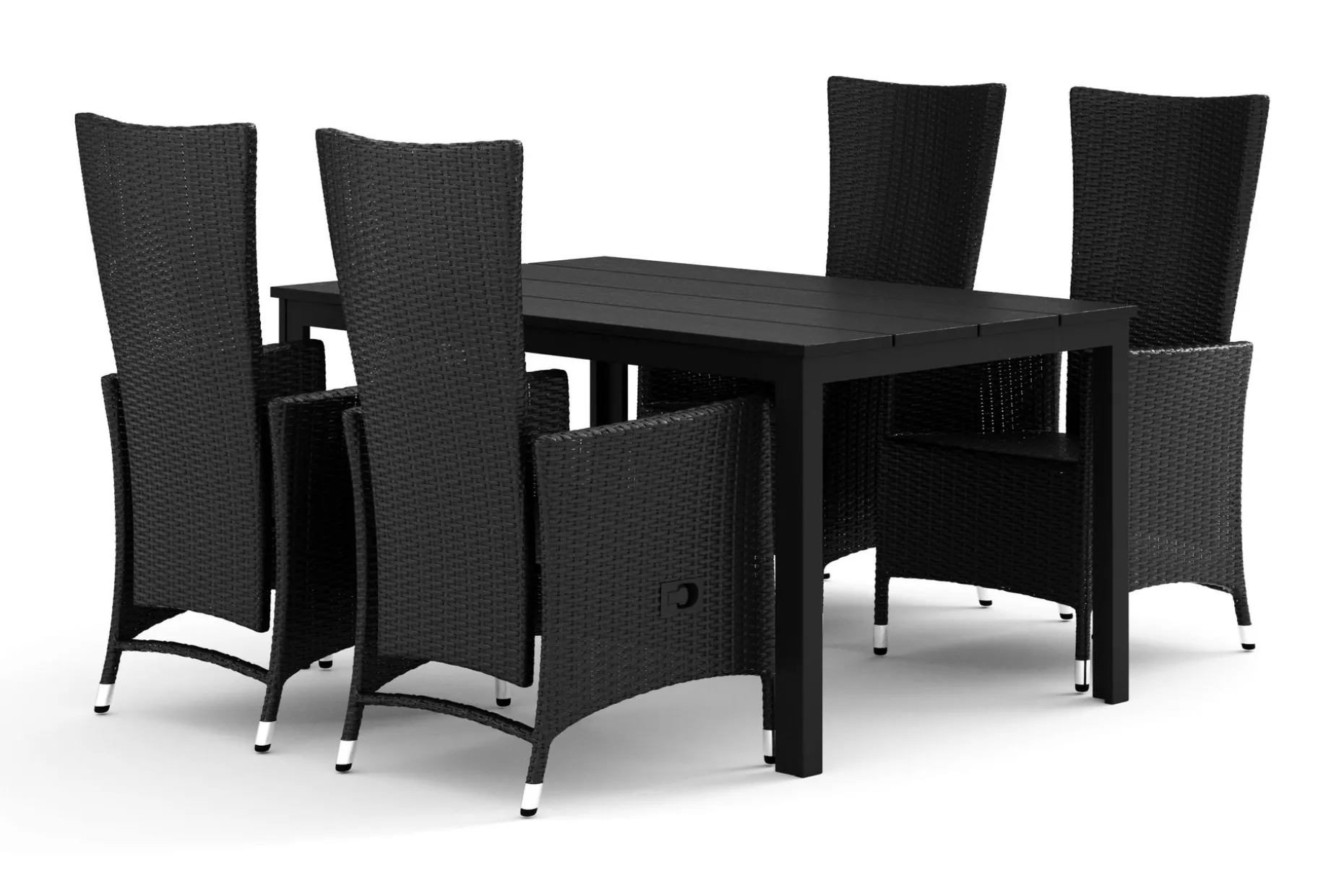 Tunis utomhus matgrupp 140x90 cm med 4 Jenny matstolar