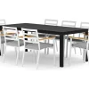 Tunis utomhus matgrupp 205x90 cm med 8 Oliver karmstolar med dyna