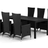 Tunis utomhus matgrupp 205x90 cm med 6 Jenny matstolar