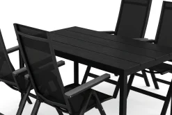 Tunis utomhus matgrupp 140x90 cm med 4 Monaco Light positionsstolar