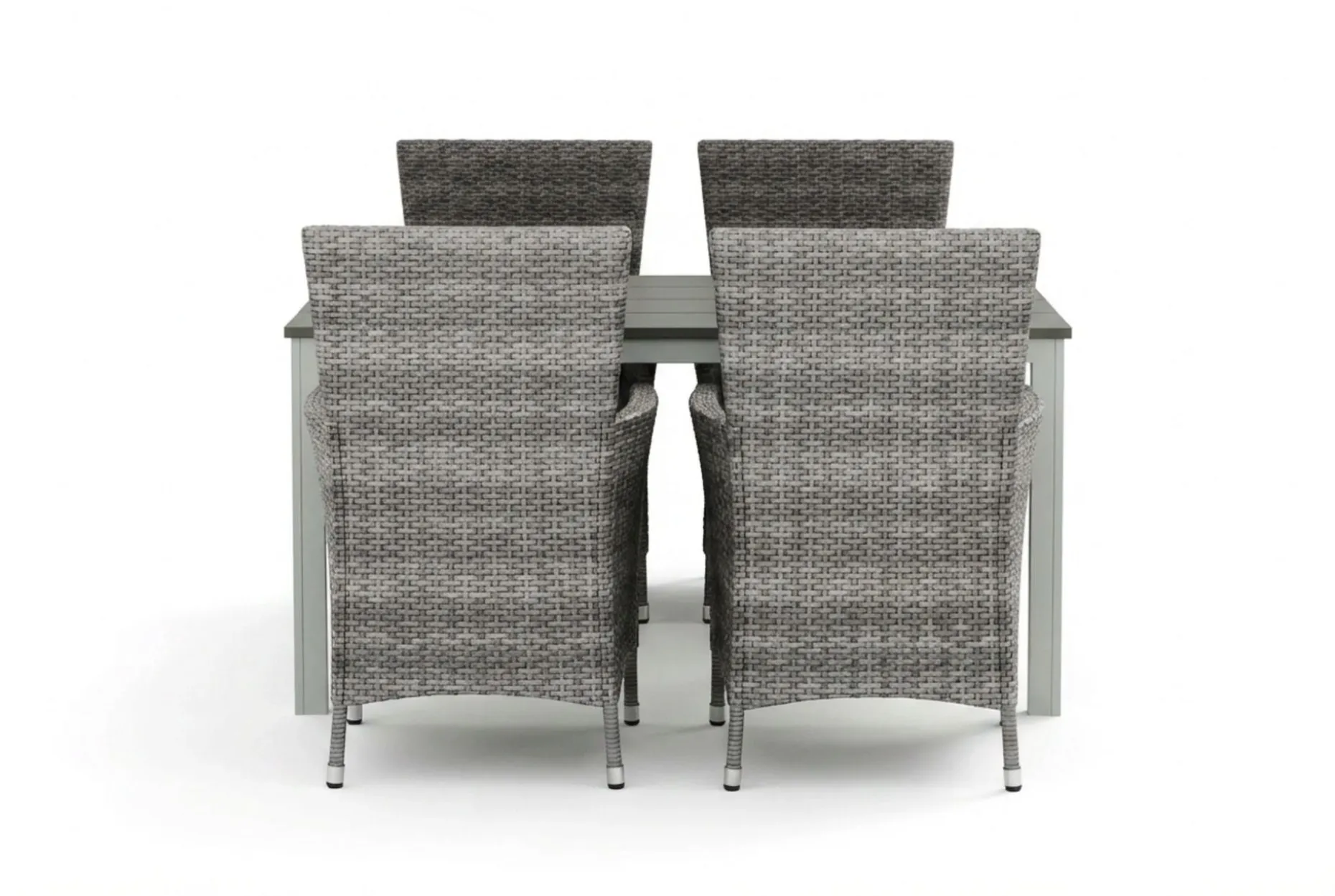 Tunis utomhus matgrupp 140x90 cm med 4 Thor utefåtöljer
