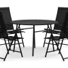 Tunis utomhus rund matgrupp 120 cm med 4 Sanna positionsstolar