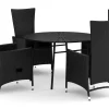 Tunis utomhus rund matgrupp 120 cm med 4 Jenny matstolar