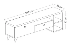 Tv-bänk 150 cm 2 Skåp