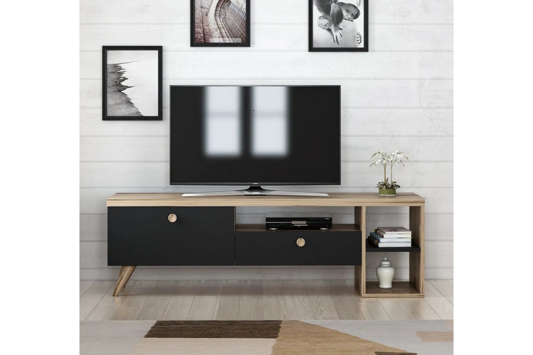 Tv-bänk 150 cm 2 Skåp