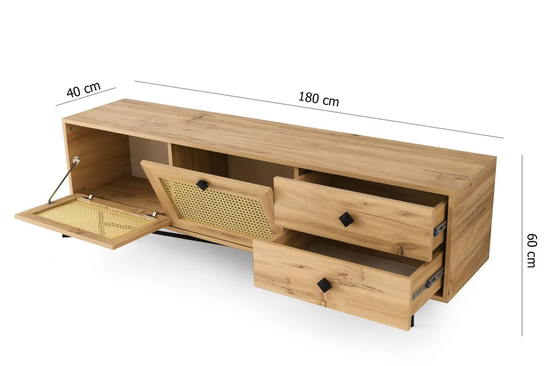 Tv-bänk 180 cm 4 Skåp