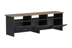 Tv-bänk 150 cm 3 Skåp 3 Hyllor