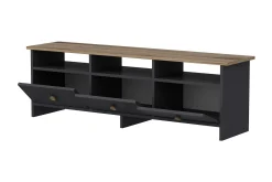 Tv-bänk 150 cm 3 Skåp 3 Hyllor