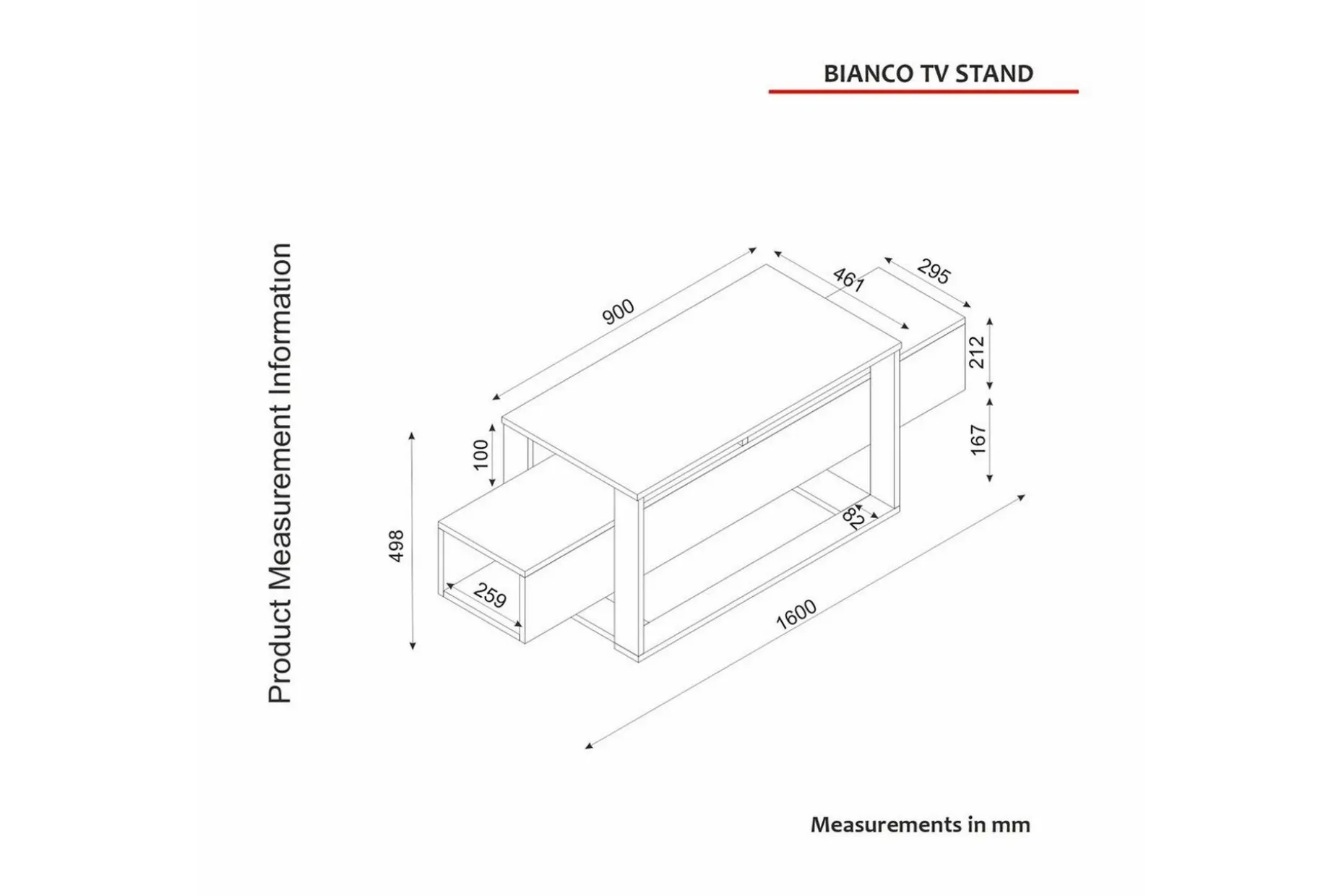 TV-bänk Herb Vit / Rany