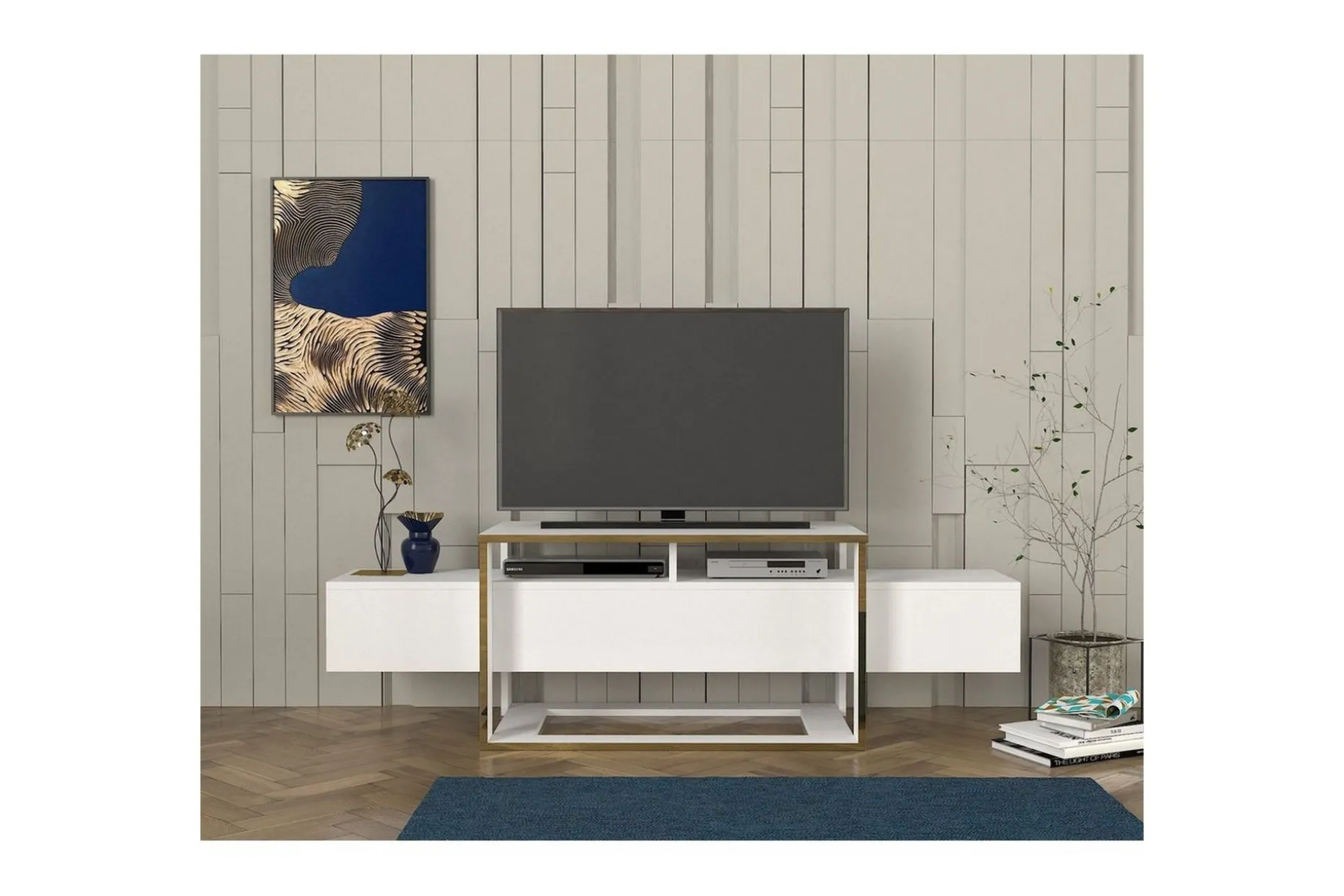 TV-bänk Herb Vit / Rany