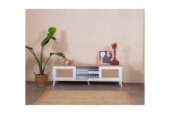 TV-bänk Jatinder Vit / Ek