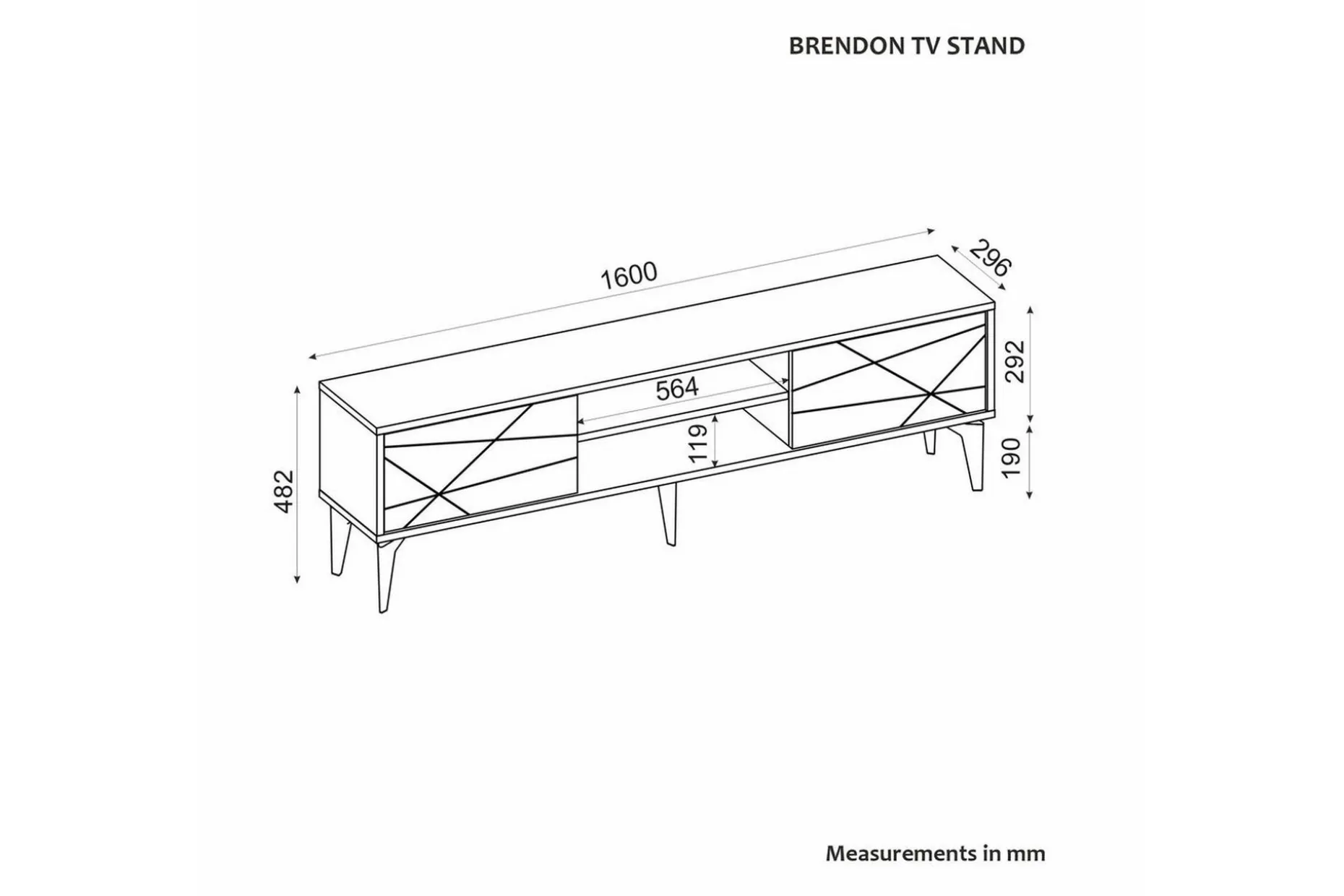 TV-bänk Sudama Valnöt