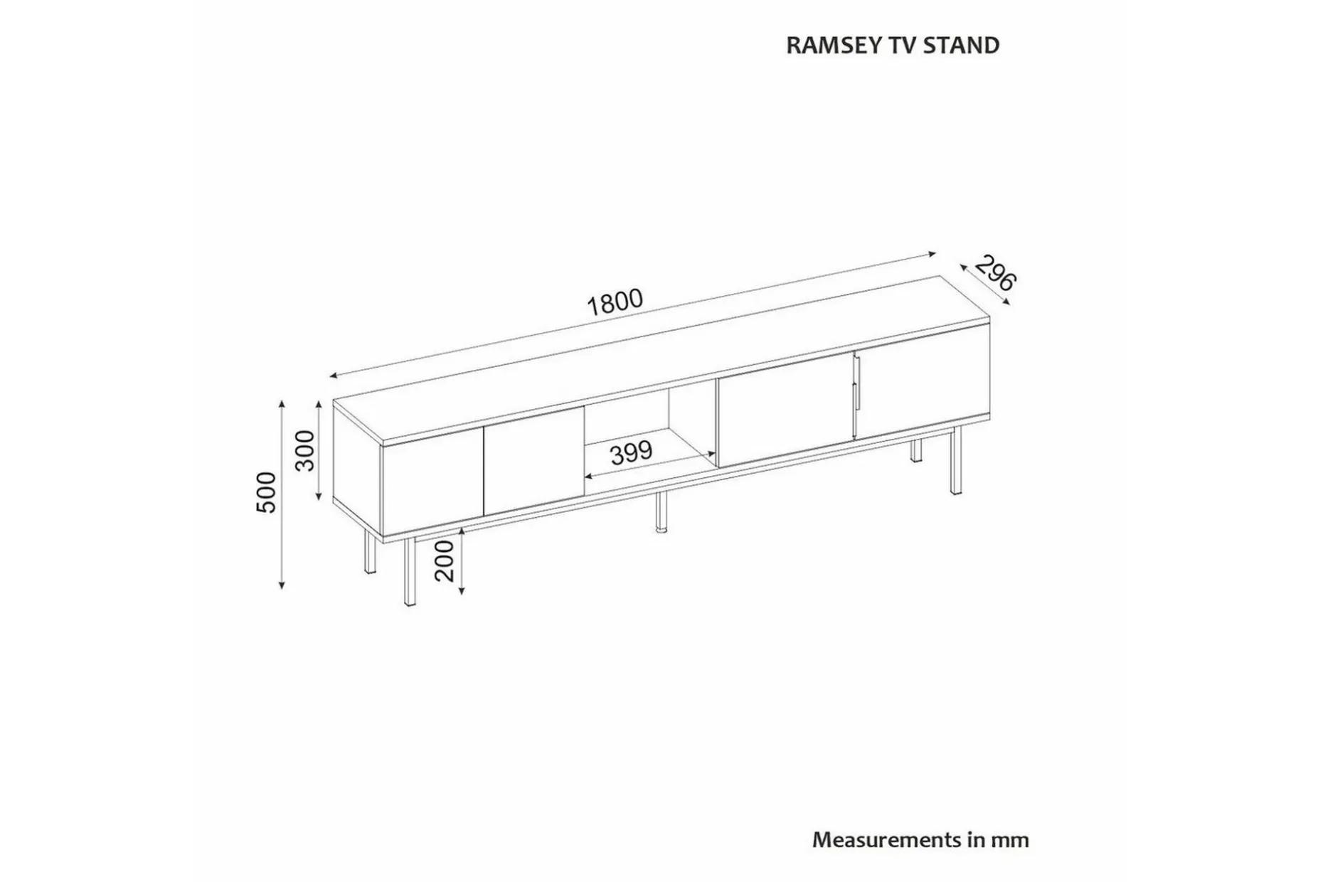 TV-bänk Zeiran Sudamalek