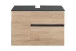 Tvättställsskåp Wisla 80x45x53 cm, Antracit/Ek