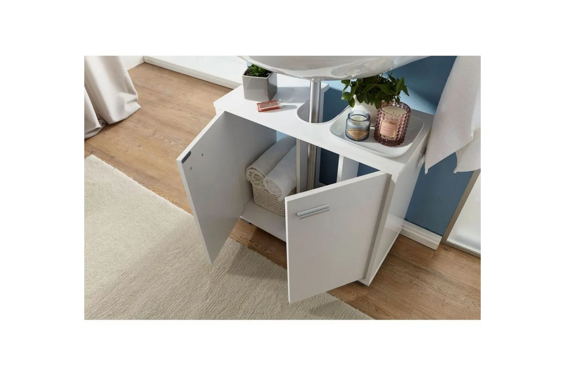 Tvättställsskåp Wohnling Folierad spånskiva 2 dörrar kontor modern