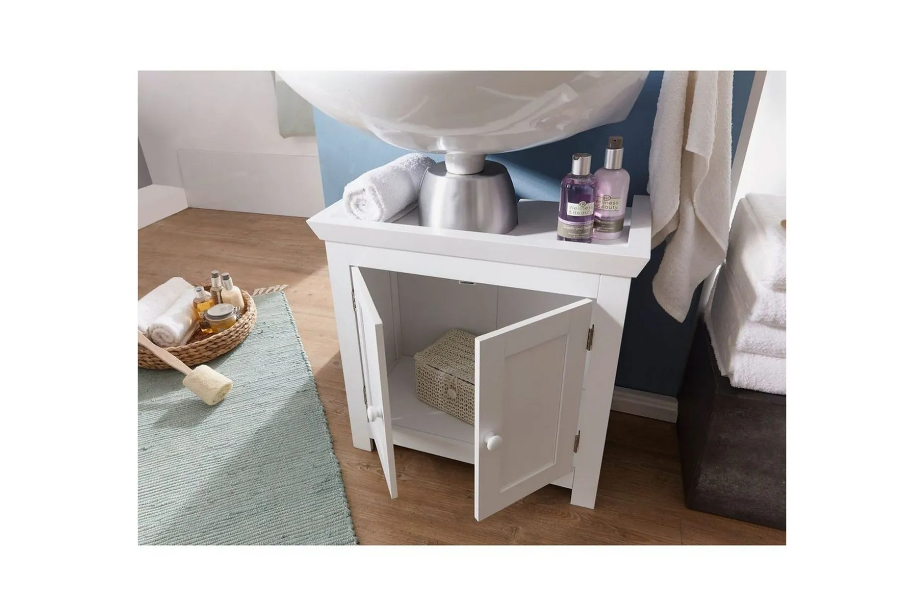 Tvättställsskåp Wohnling King Lackad MDF 2 Dörrar Modern