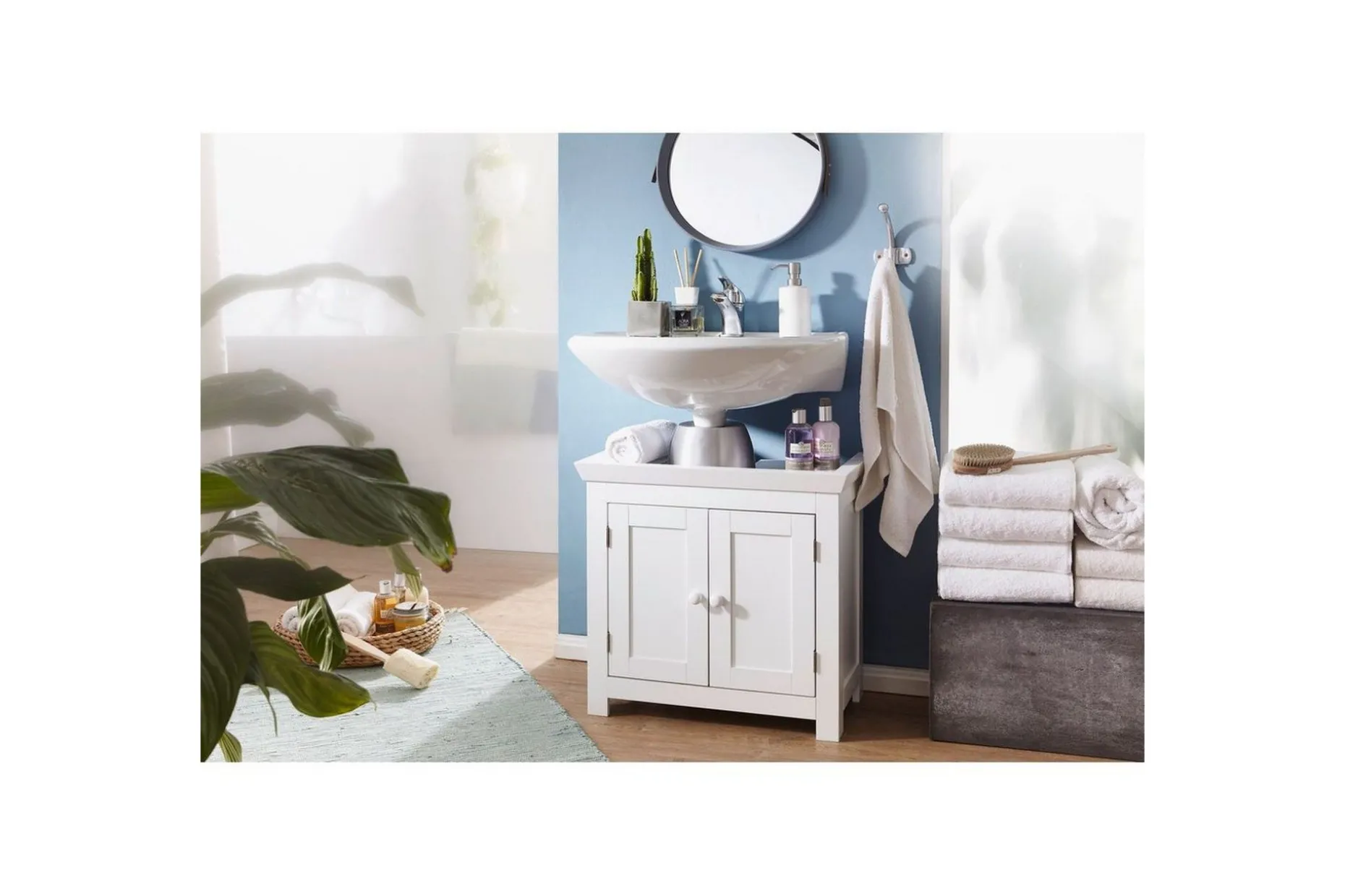 Tvättställsskåp Wohnling King Lackad MDF 2 Dörrar Modern