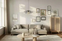 Uppveda Asymmetriskt Soffbord Travertin Utseende 130x70 cm