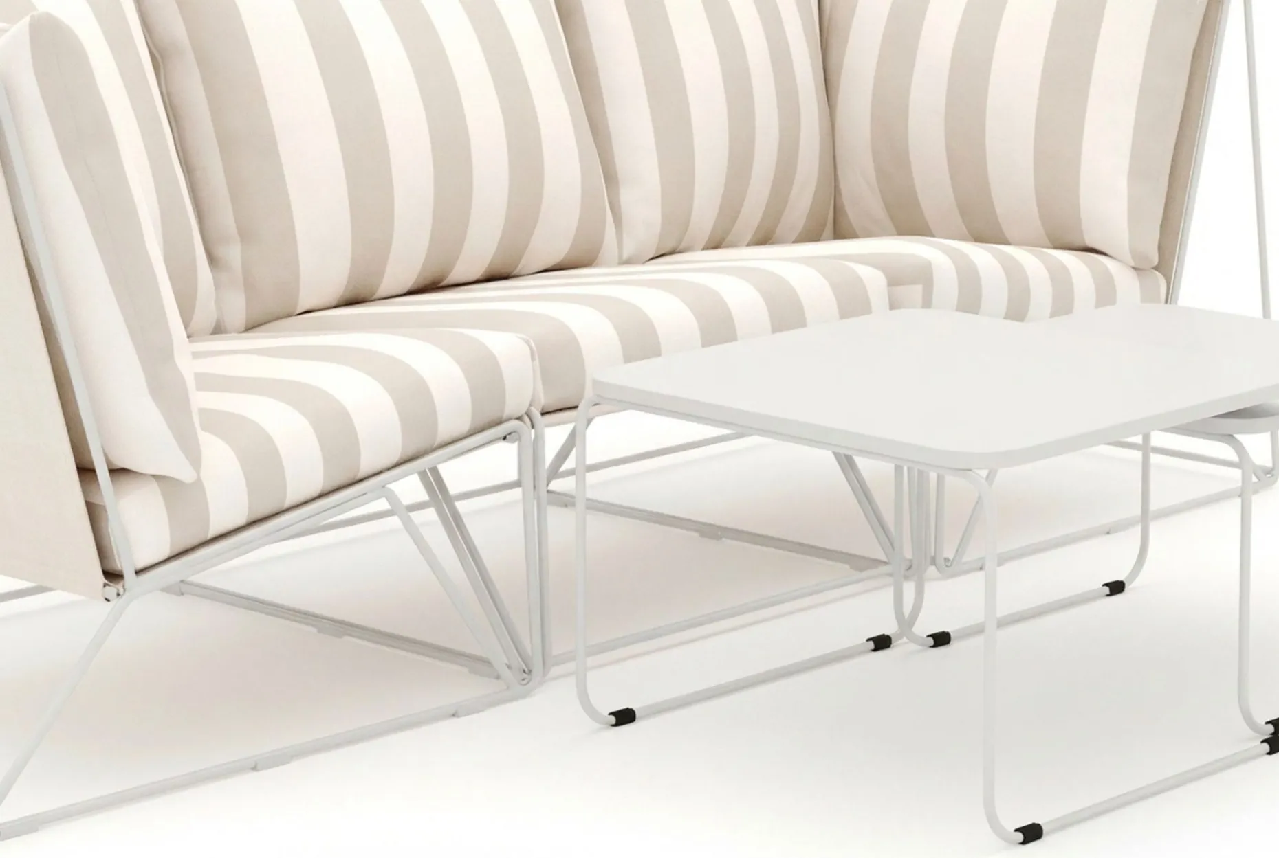 Usteryd utomhus rak 3-sits soffa