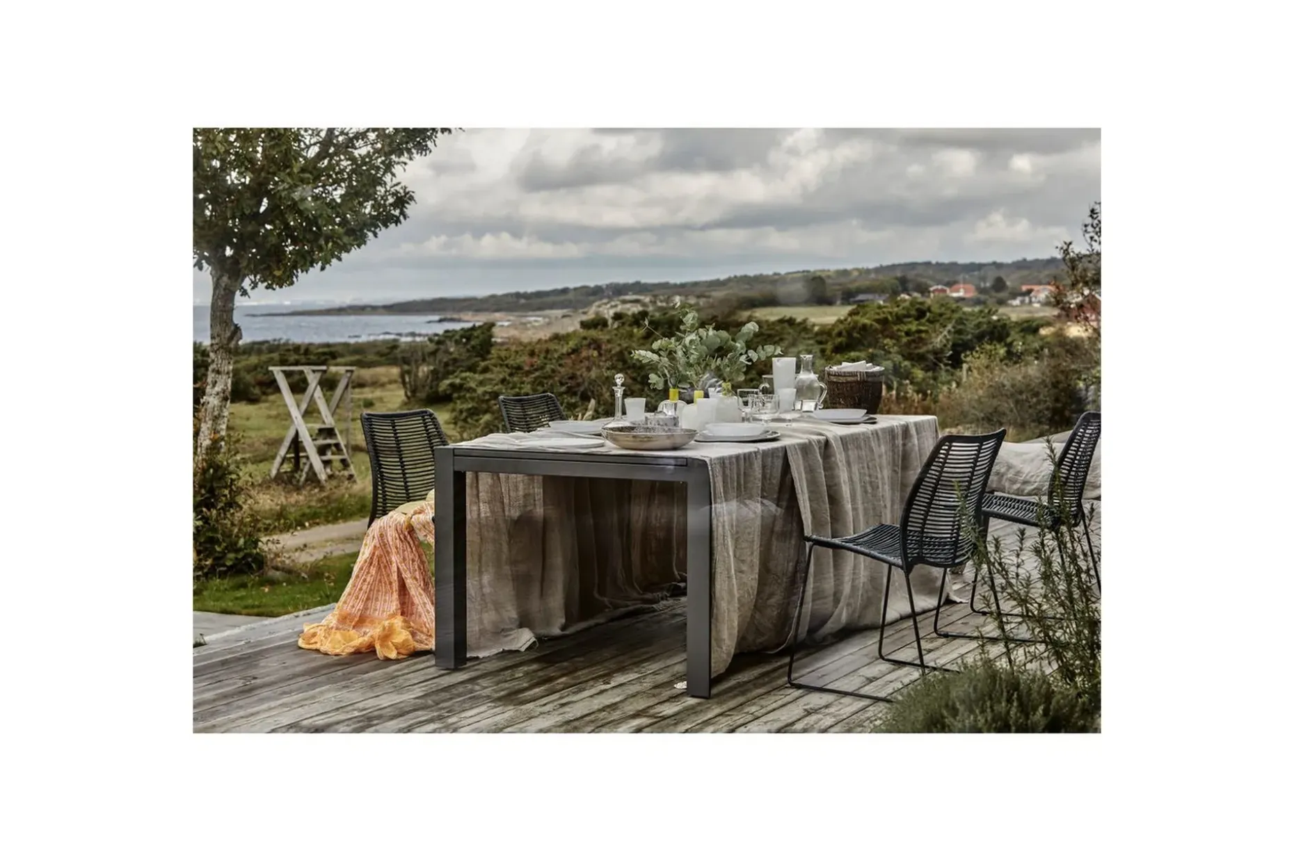 Utebord Hillerstorp Borgdala 220/340 x 107 x H75,5 cm Grå