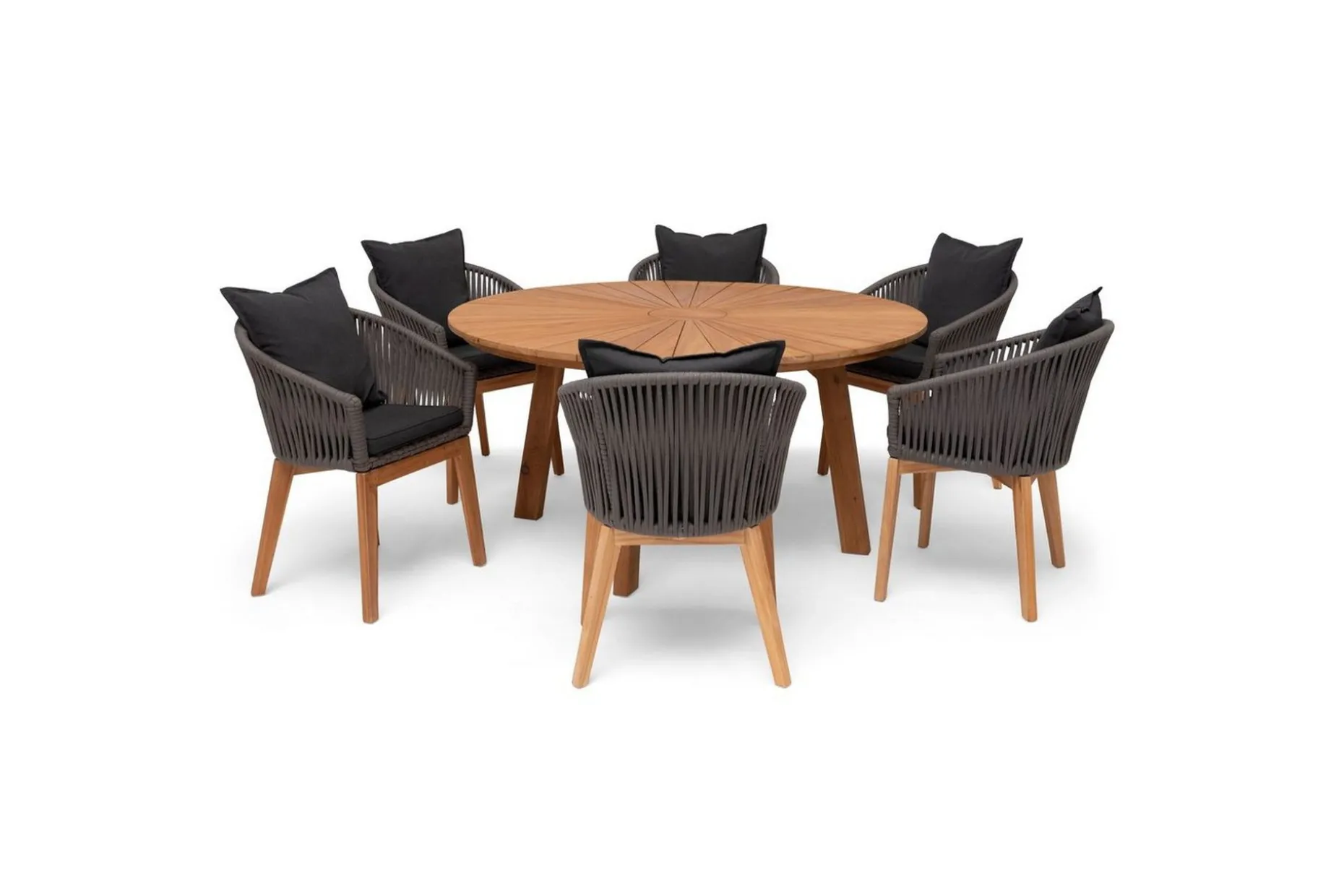 Utebord Hillerstorp Ringsjö Ø150 cm Brun